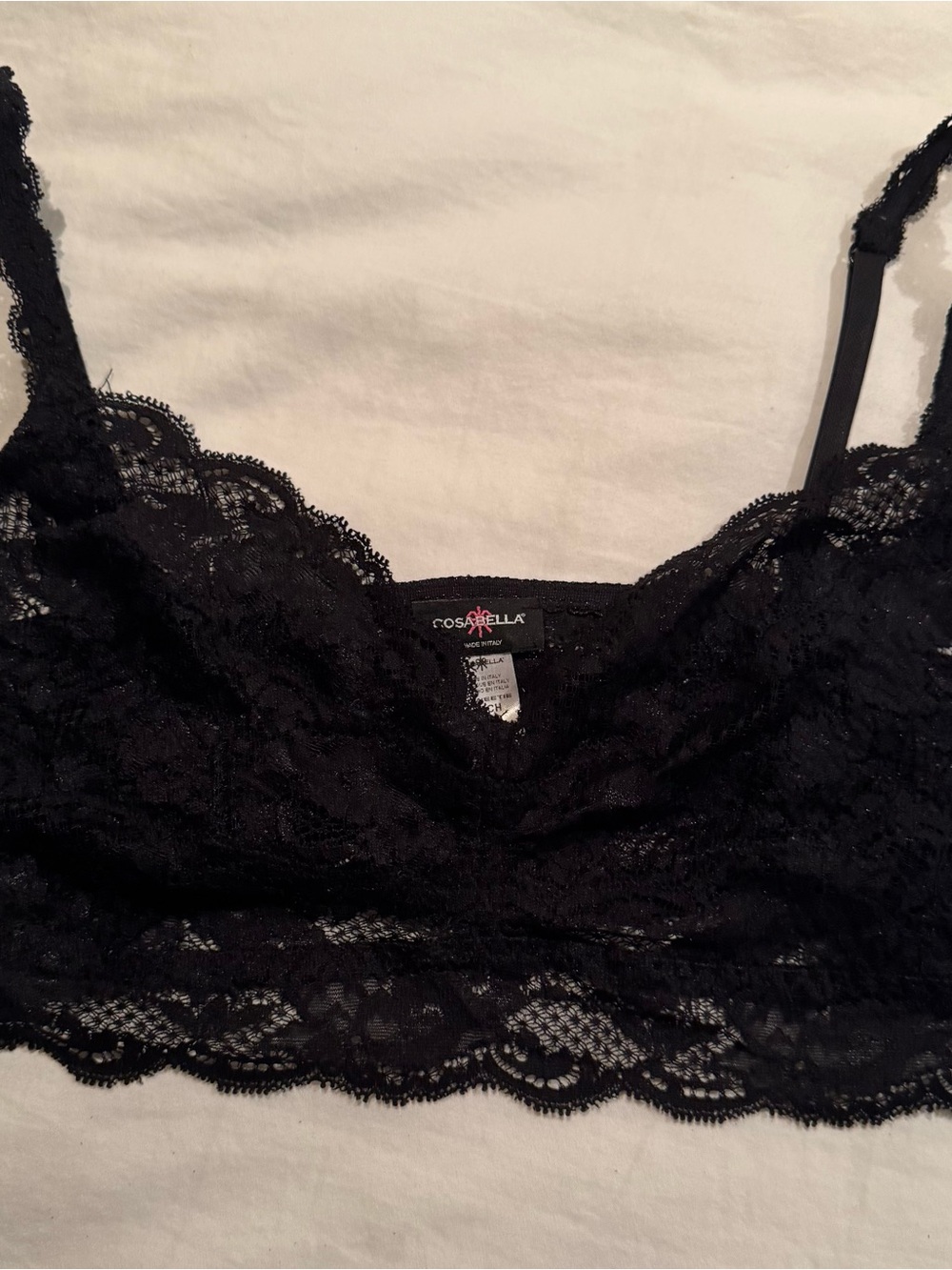 Cosabella Black Lace Bralette - size small